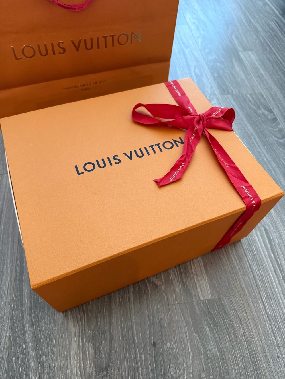 Louis Vuitton Gift Bag and Storage Boxes with ribbons - Picture 2 of 16